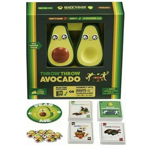 Throw Throw Avocado Game Fun Board Card Game Exploding Kittens NEW RELEASE - Picture 3 of 5